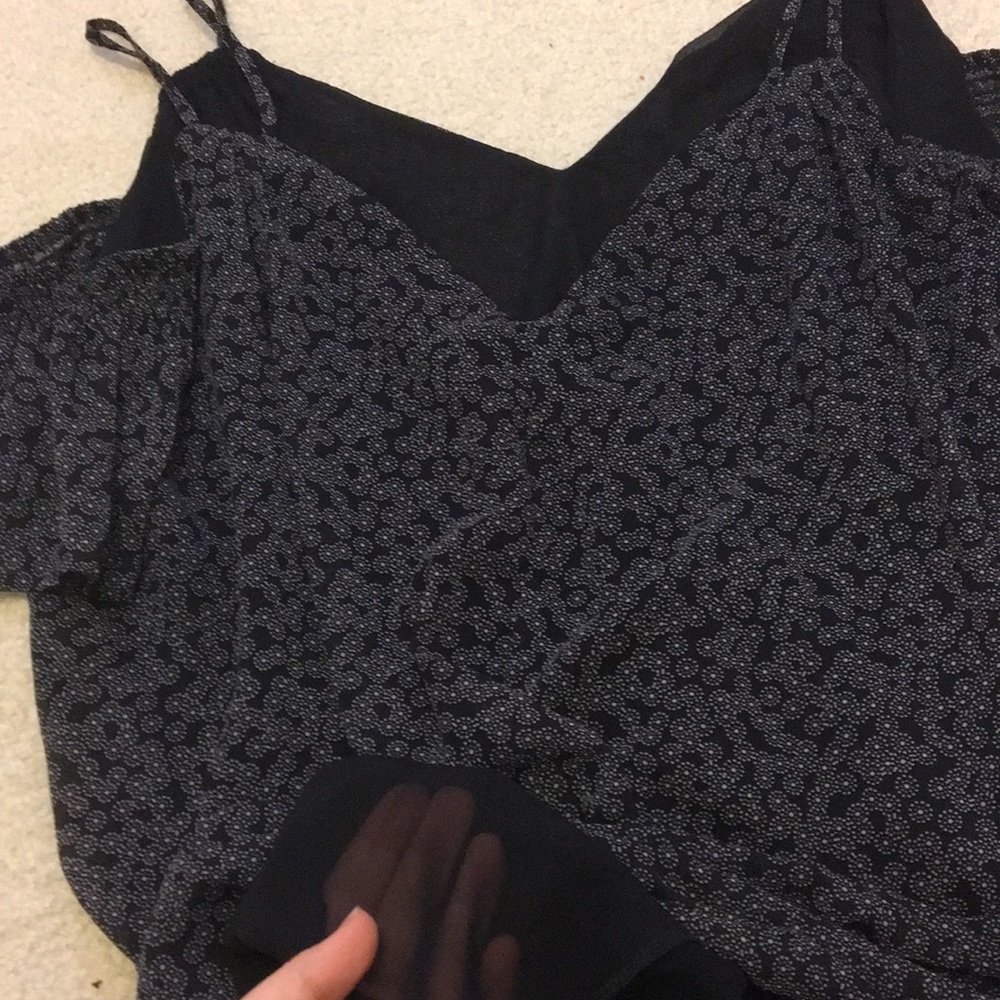 Patterned Cold Shoulder Top By Loft - image 3